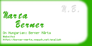 marta berner business card